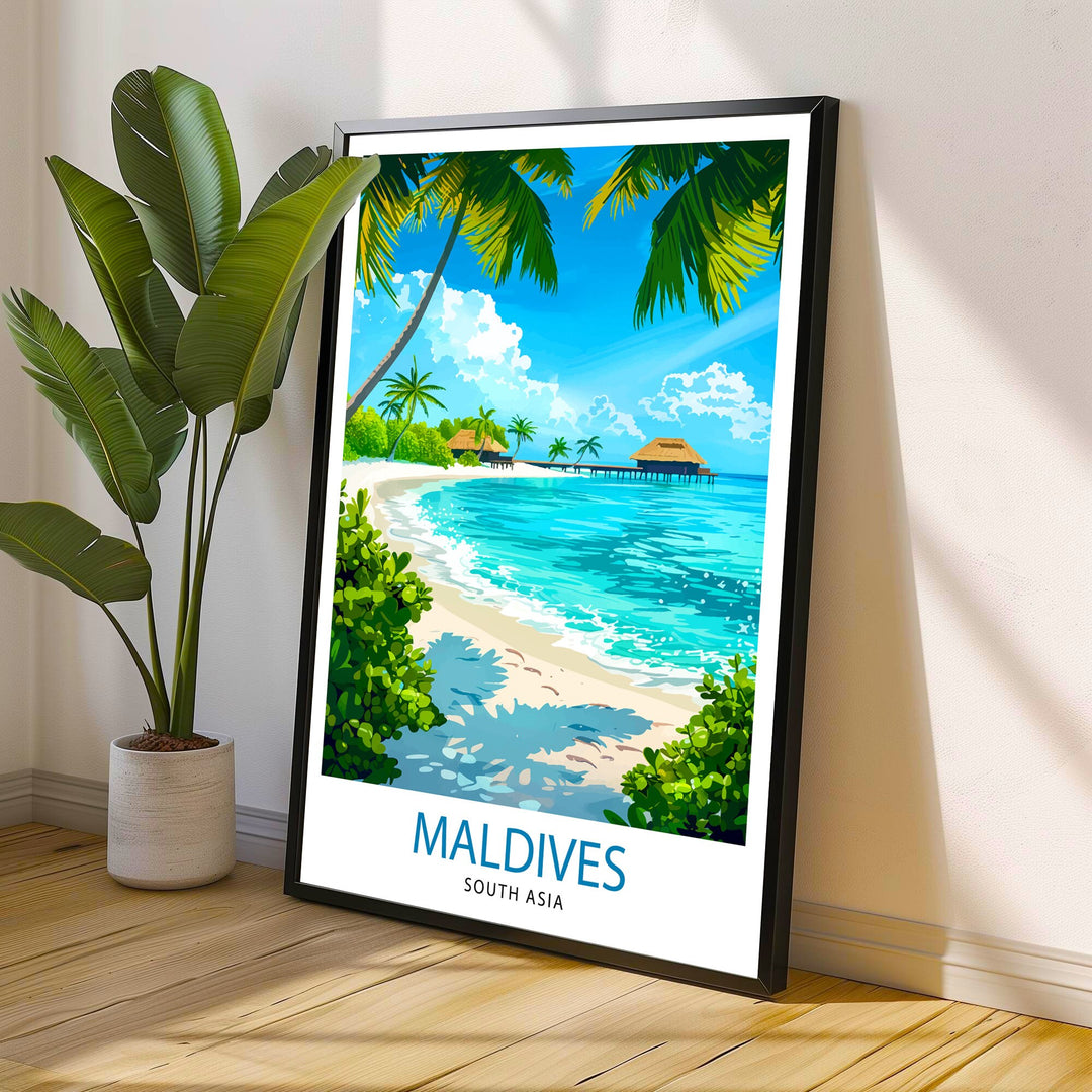 Maldives Travel Poster Maldives