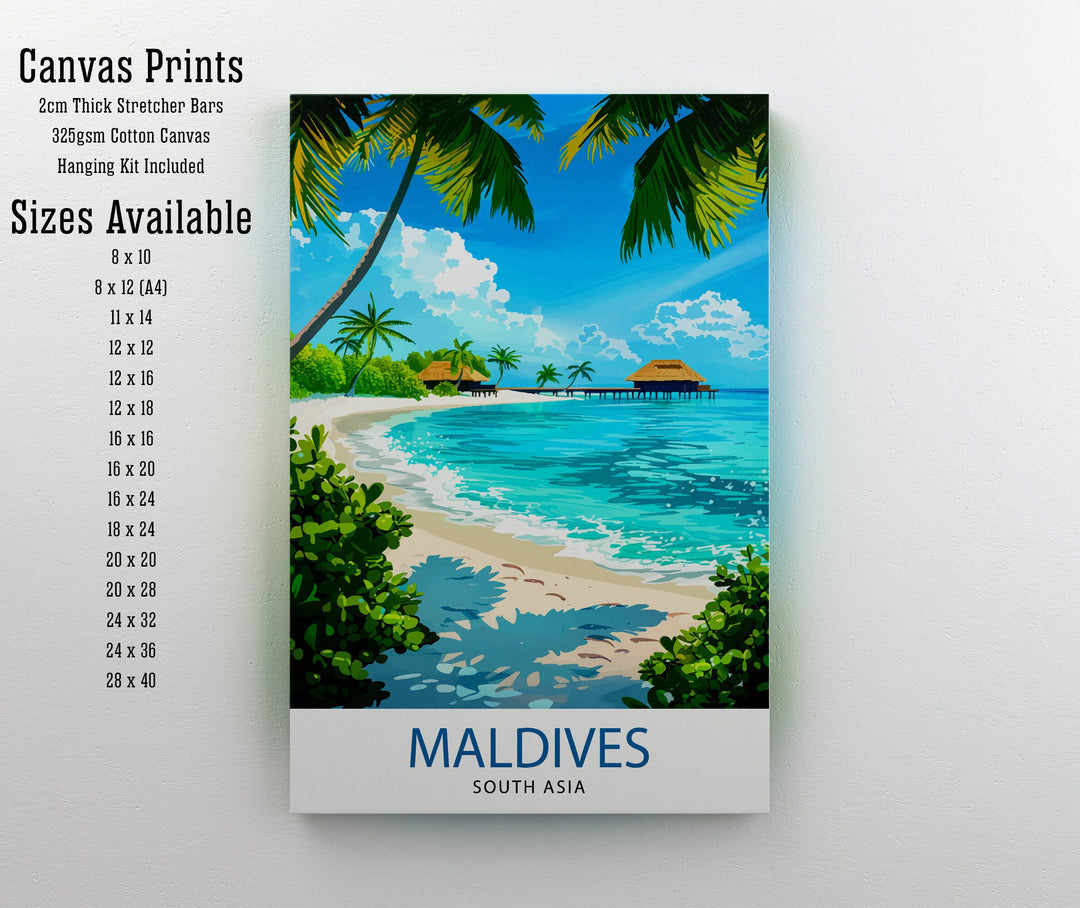 Maldives Travel Poster Maldives