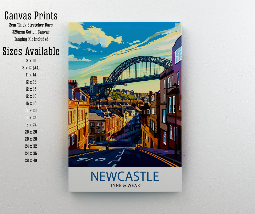 Newcastle upon Tyne Travel Poster Newcastle