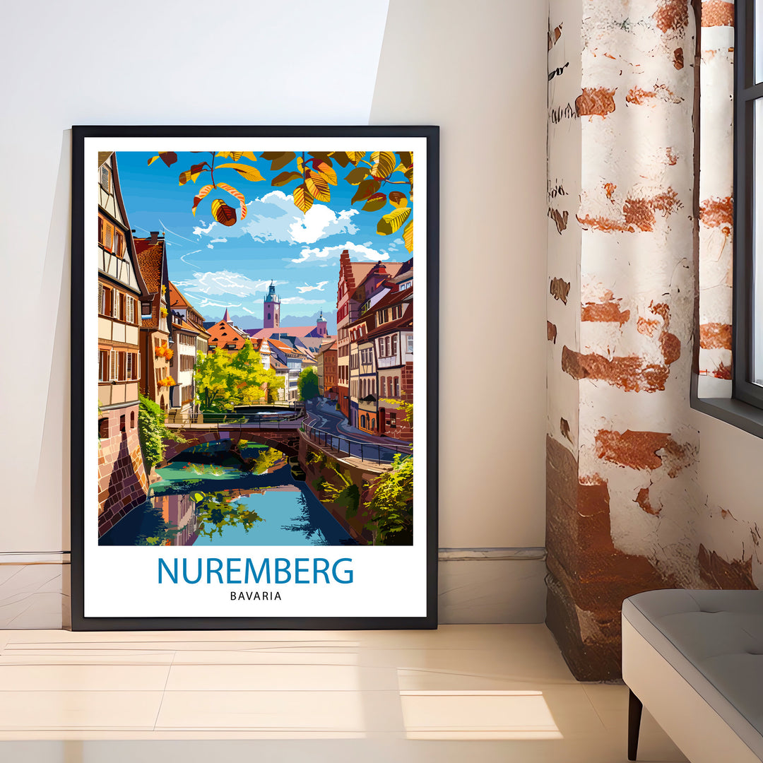 Nuremberg Germany Travel Print Wall Decor Wall Art Nuremberg Wall Hanging Home Décor Nuremberg Gift Art Lovers Germany Art Lover Gift Print