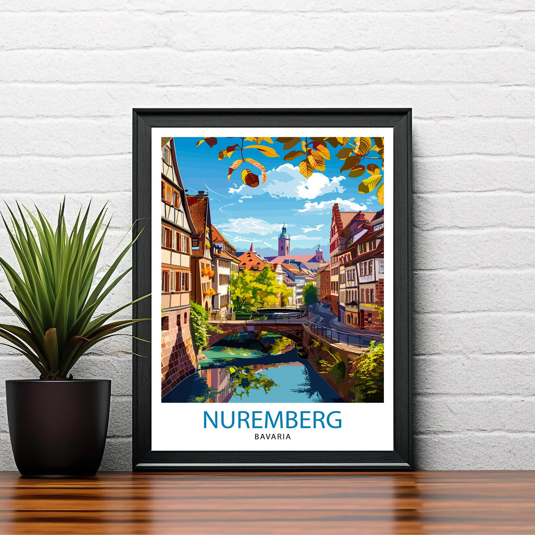 Nuremberg Germany Travel Print Wall Decor Wall Art Nuremberg Wall Hanging Home Décor Nuremberg Gift Art Lovers Germany Art Lover Gift Print