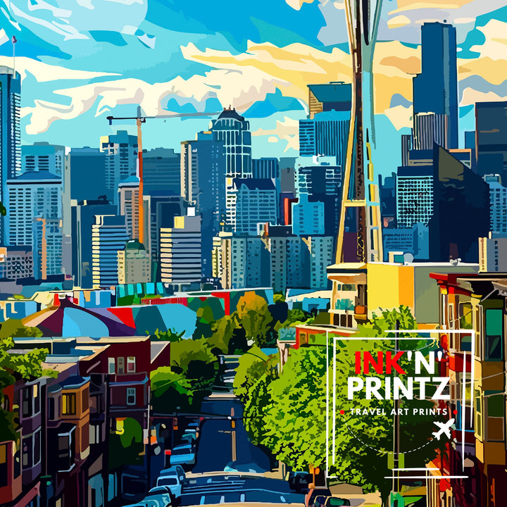 Seattle Travel Poster Seattle