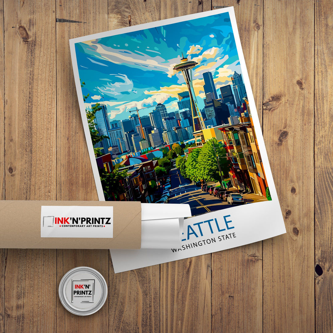 Seattle Travel Poster Seattle