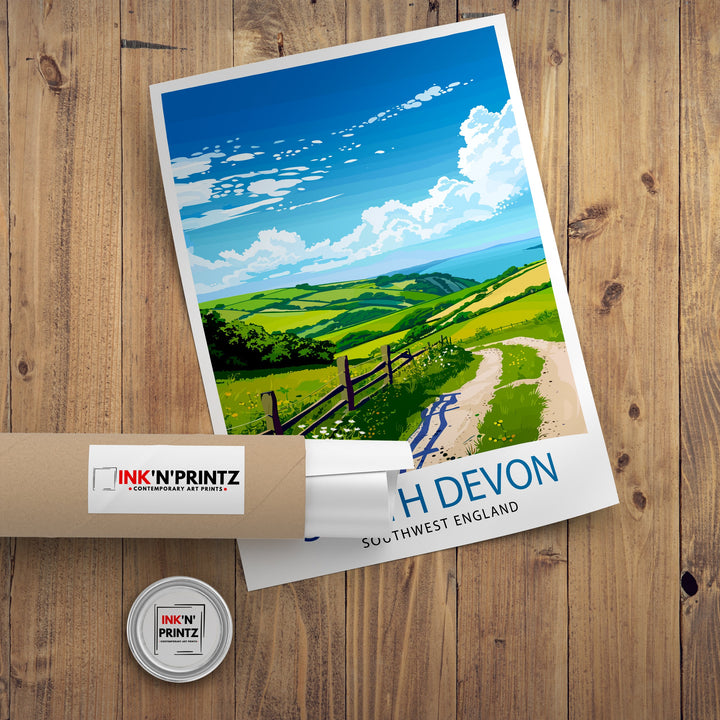 Devon Travel Poster Devon