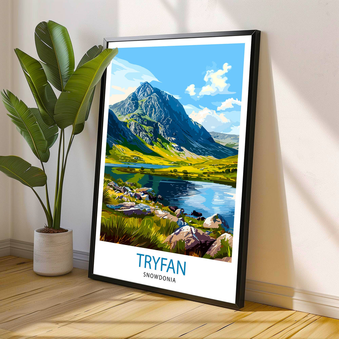 Tryfan Wales Travel Poster