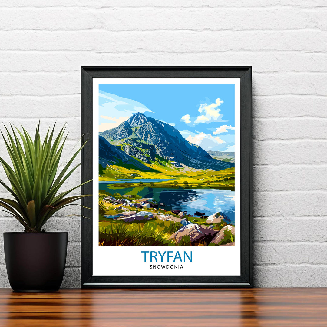 Tryfan Wales Travel Poster