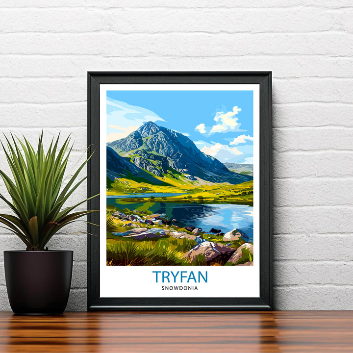 Tryfan Wales Travel Poster