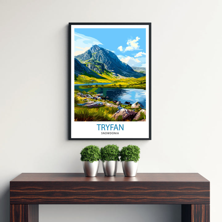 Tryfan Wales Travel Poster