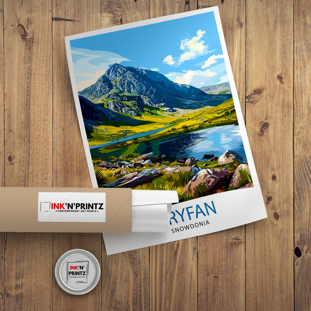 Tryfan Wales Travel Poster