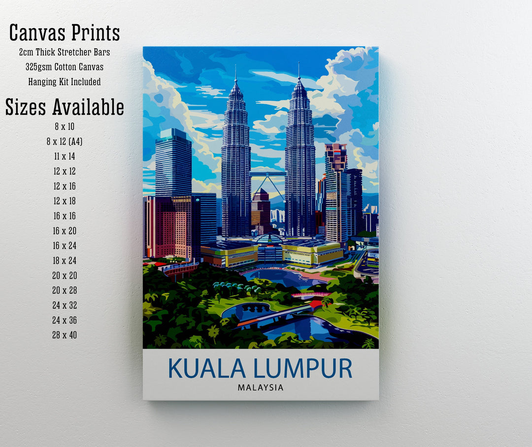 Kuala Lumpur Malaysia Travel Poster