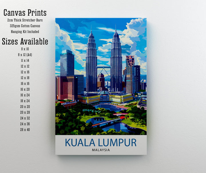 Kuala Lumpur Malaysia Travel Print Wall Decor Wall Art Kuala Lumpur Wall Hanging Home Décor Kuala Lumpur Gift Art Lovers Malaysia Art Lover