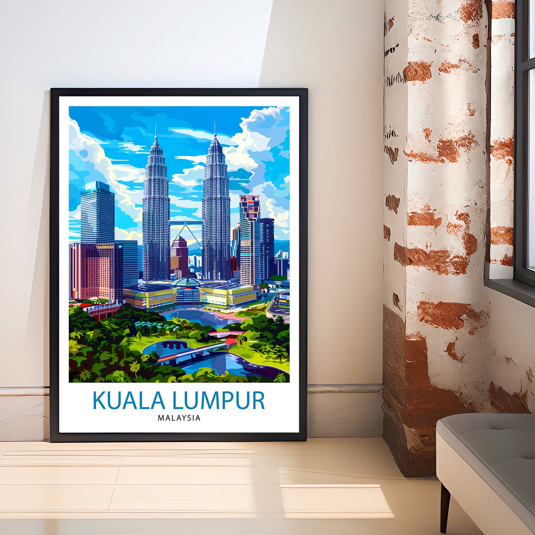 Kuala Lumpur Malaysia Travel Print Wall Decor Wall Art Kuala Lumpur Wall Hanging Home Décor Kuala Lumpur Gift Art Lovers Malaysia Art Lover