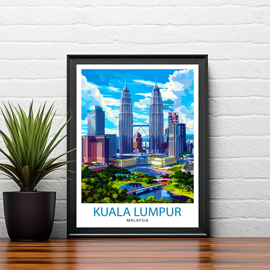 Kuala Lumpur Malaysia Travel Poster