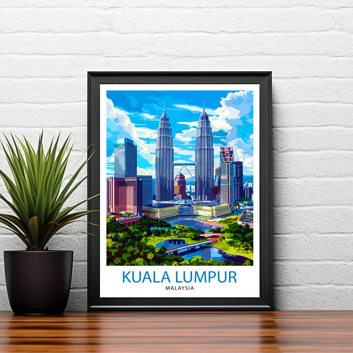 Kuala Lumpur Malaysia Travel Print Wall Decor Wall Art Kuala Lumpur Wall Hanging Home Décor Kuala Lumpur Gift Art Lovers Malaysia Art Lover