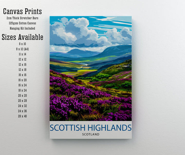 Scottish Highlands Travel Print Wall Decor Wall Art Scottish Highlands Wall Hanging Home Décor Scottish Highlands Gift Art Lovers Scotland