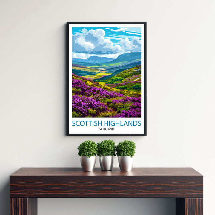 Scottish Highlands Travel Print Wall Decor Wall Art Scottish Highlands Wall Hanging Home Décor Scottish Highlands Gift Art Lovers Scotland