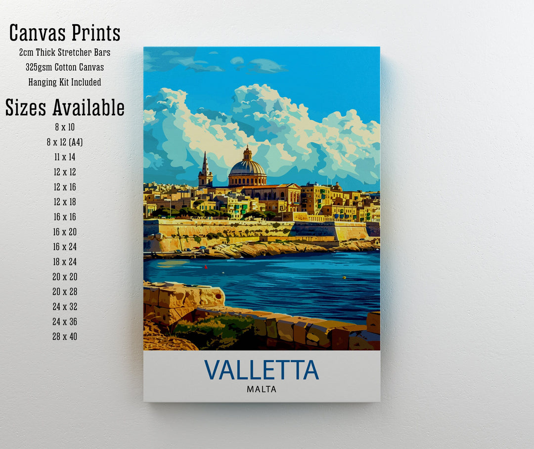 Valletta Malta Travel Poster