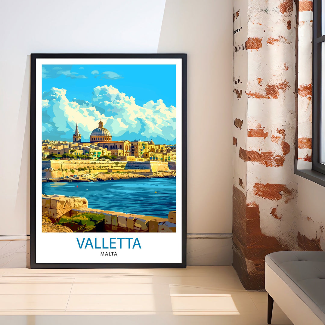 Valletta Malta Travel Poster