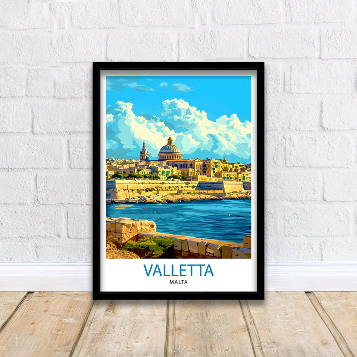 Valletta Malta Travel Poster