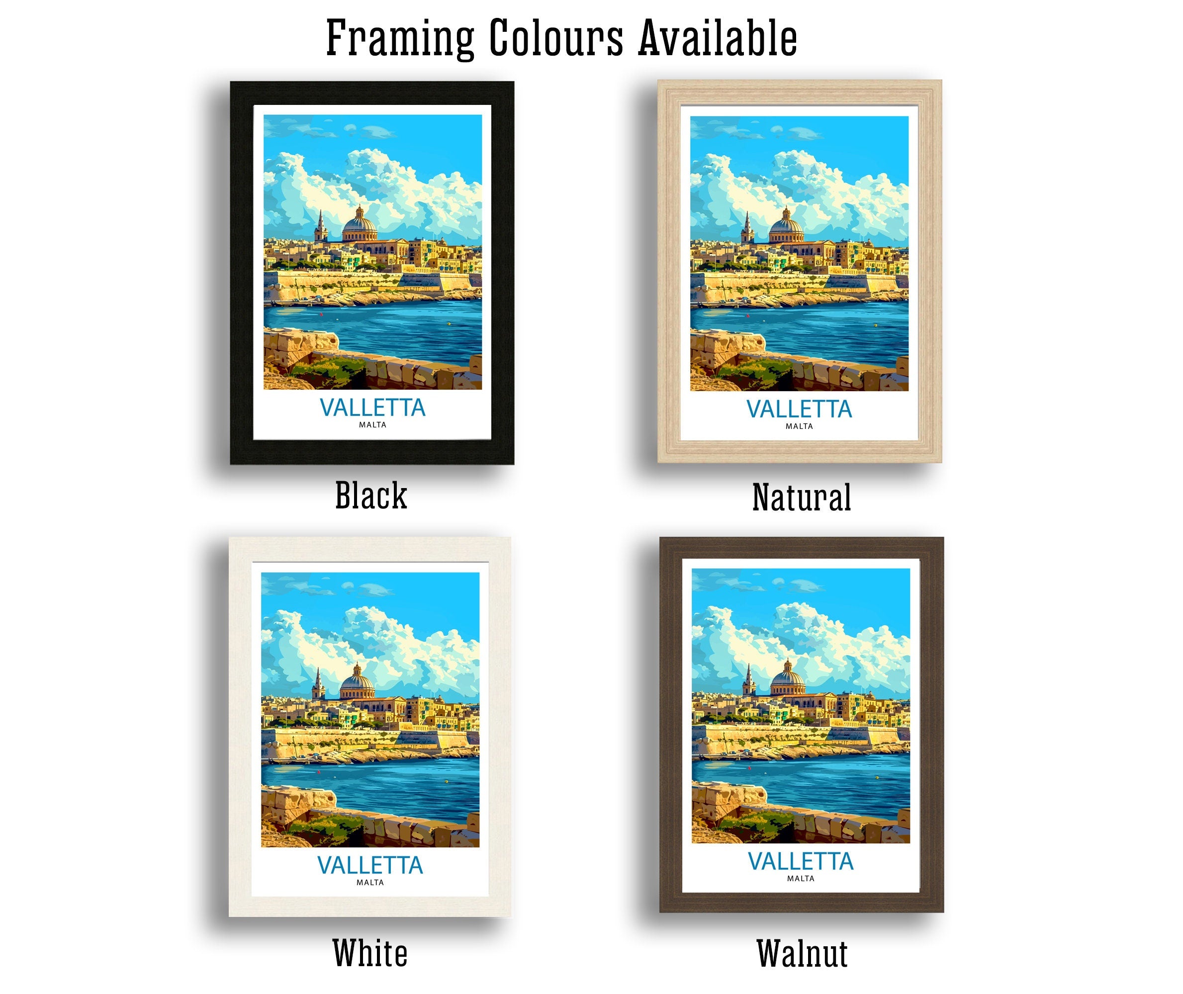 Valletta Malta Travel Print Wall Decor Wall Art Valletta Wall Hanging Home Décor Valletta Gift Art Lovers Malta Art Lover Gift Print Art