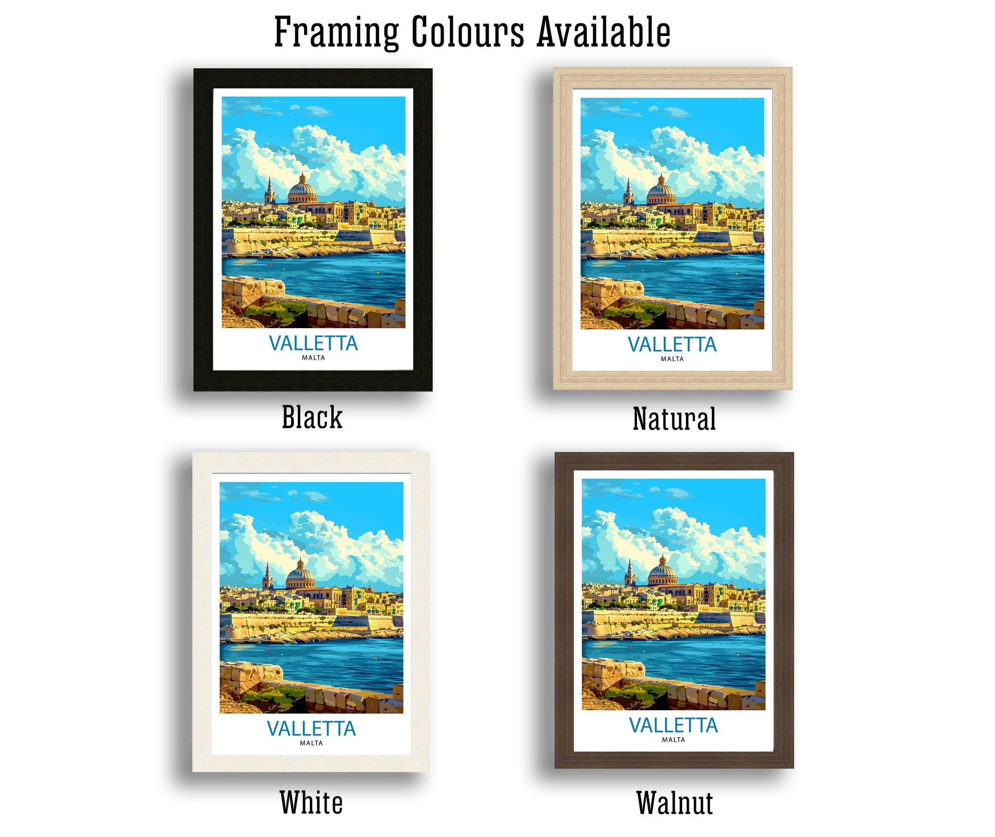 Valletta Malta Travel Print Wall Decor Wall Art Valletta Wall Hanging Home Décor Valletta Gift Art Lovers Malta Art Lover Gift Print Art