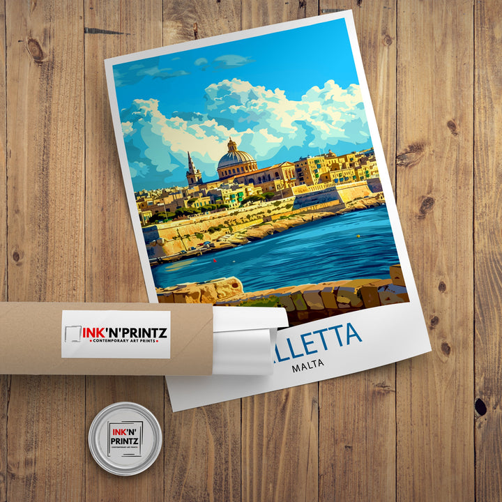 Valletta Malta Travel Poster