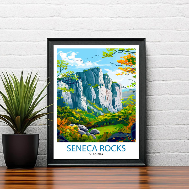 Seneca Rocks West Virginia Travel Print Wall Decor Wall Art Seneca Rocks Wall Hanging Home Décor Seneca Rocks Gift Art Lovers West Virginia