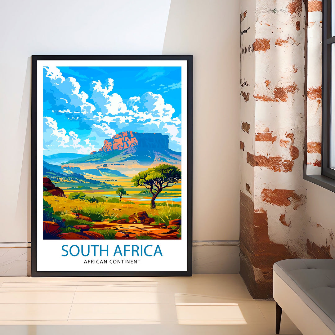 South Africa Travel Print Wall Decor Wall Art South Africa Wall Hanging Home Décor South Africa Gift Art Lovers South Africa Art Lover