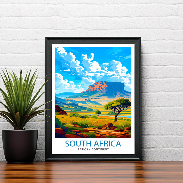 South Africa Travel Print Wall Decor Wall Art South Africa Wall Hanging Home Décor South Africa Gift Art Lovers South Africa Art Lover