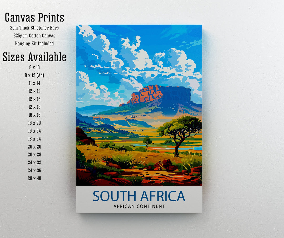 South Africa Travel Print Wall Decor Wall Art South Africa Wall Hanging Home Décor South Africa Gift Art Lovers South Africa Art Lover