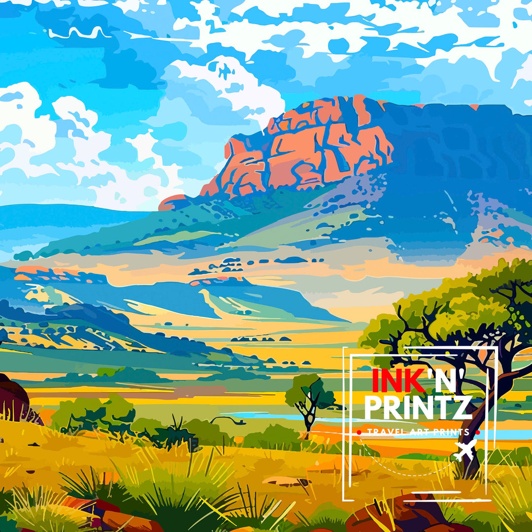 South Africa Travel Poster