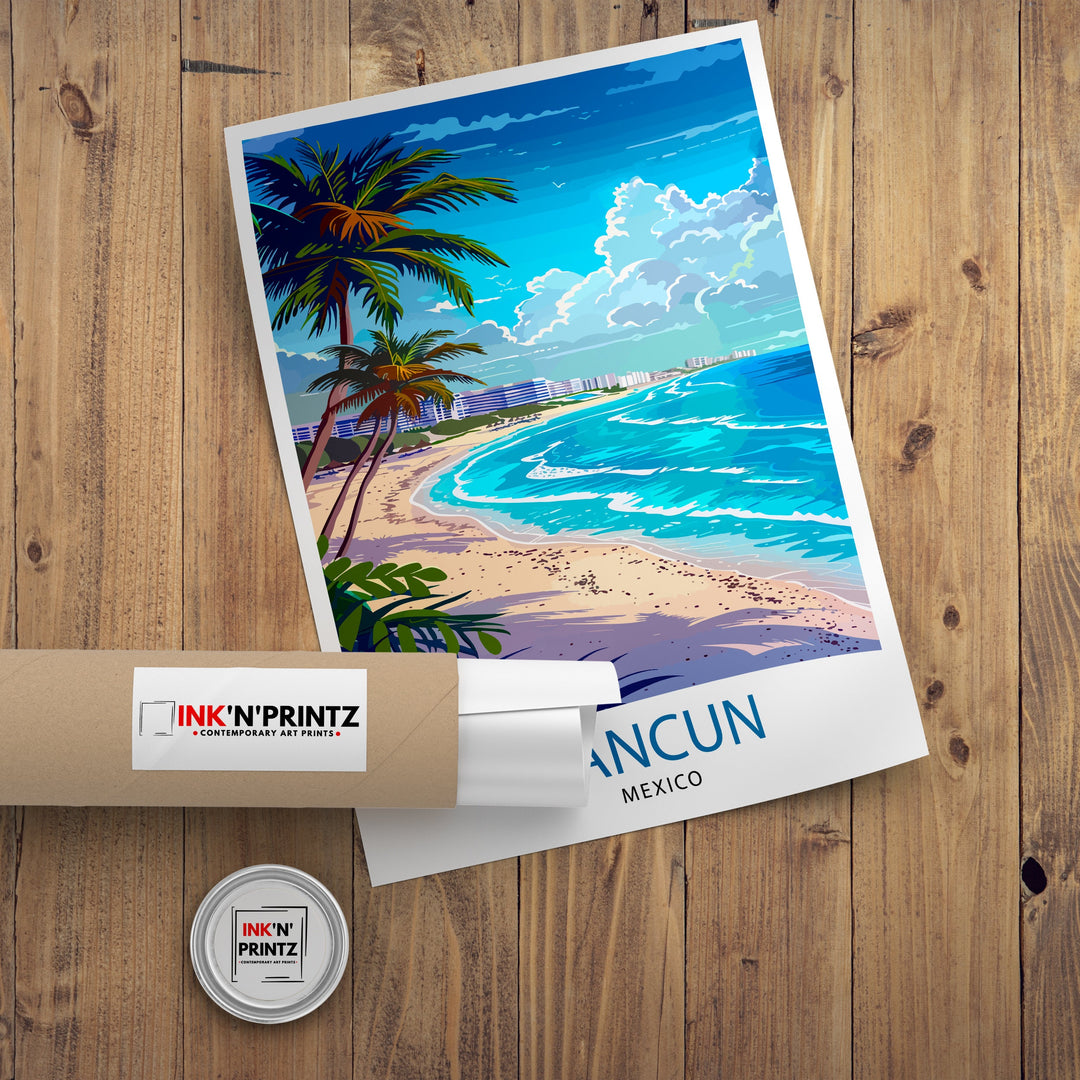 Cancun Mexico Travel Poster