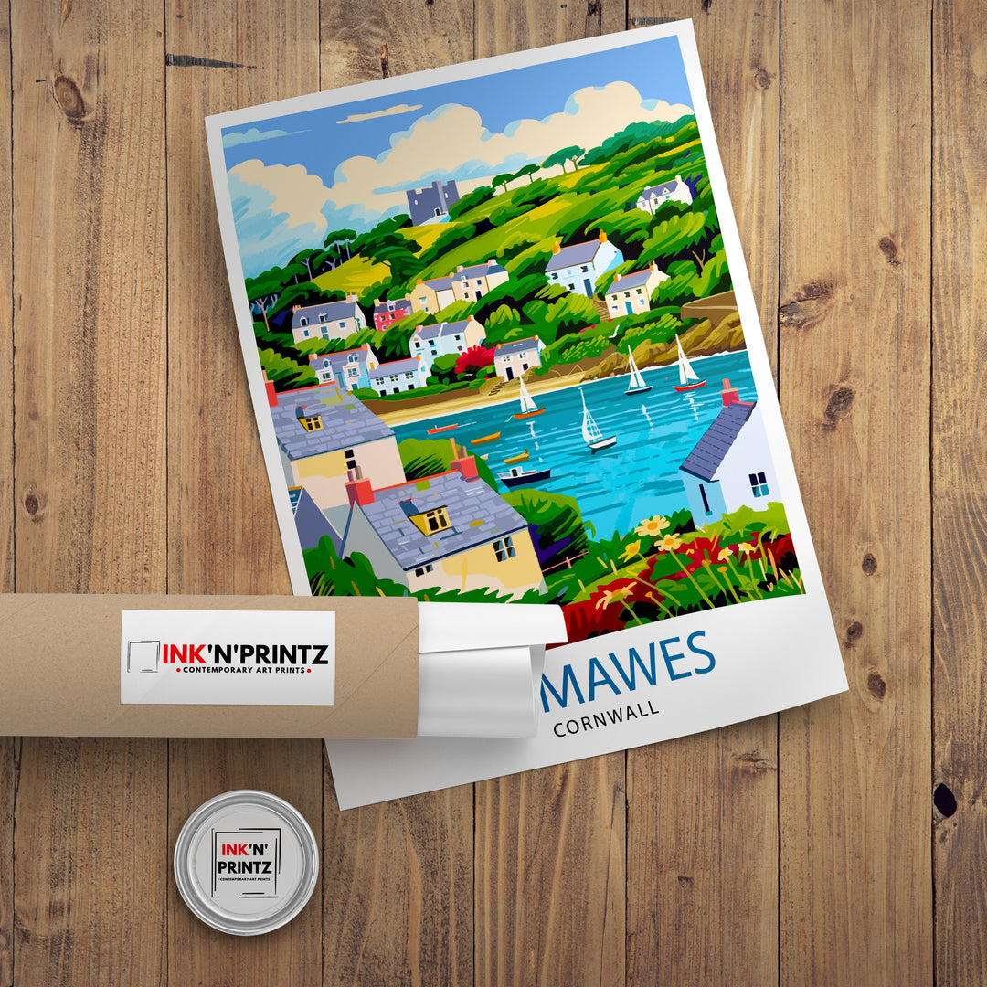 St Mawes Cornwall Travel Print Wall Decor Wall Art St Mawes Wall Hanging Home Décor St Mawes Gift Art Lovers UK Art Lover Gift Print