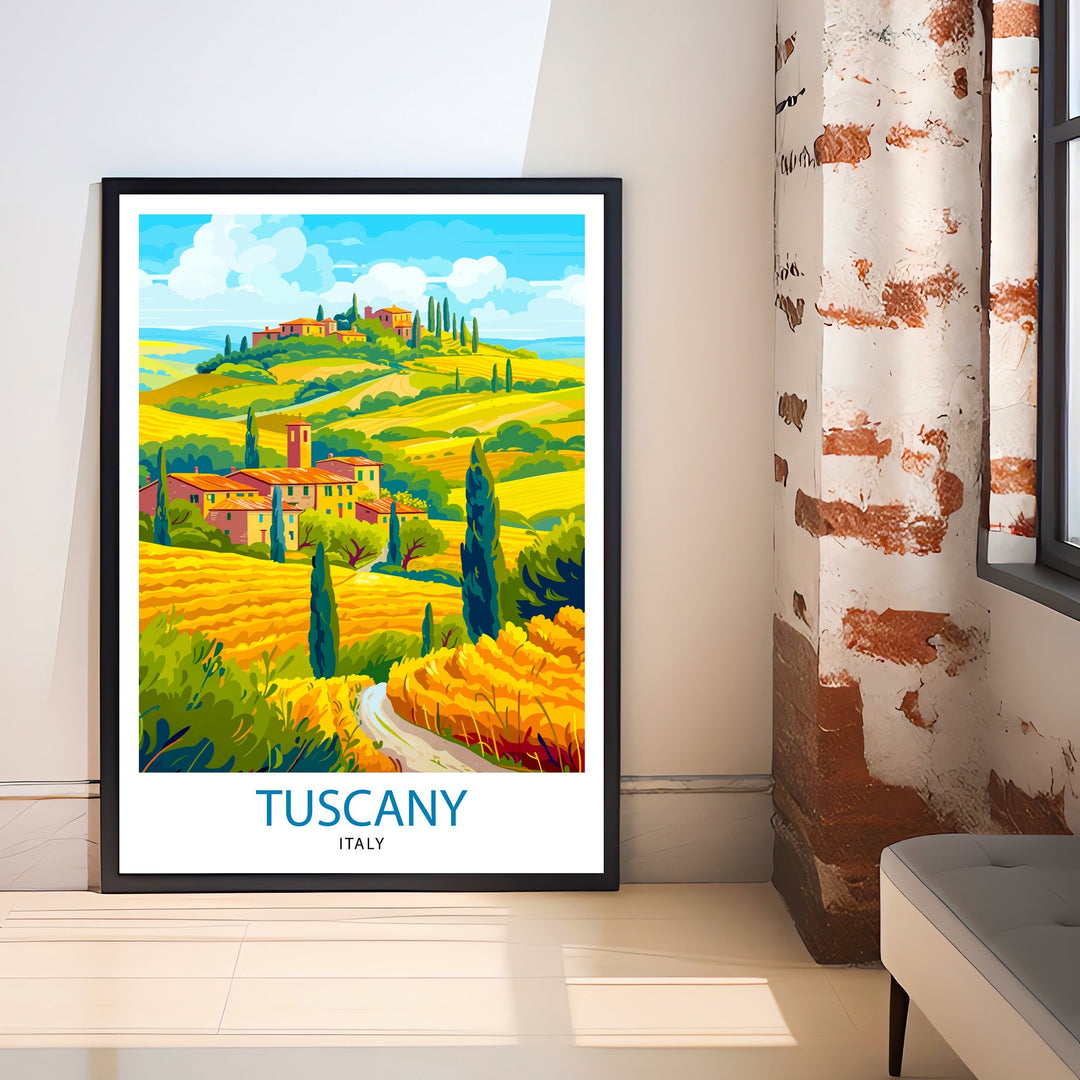 Tuscany Italy Travel Poster