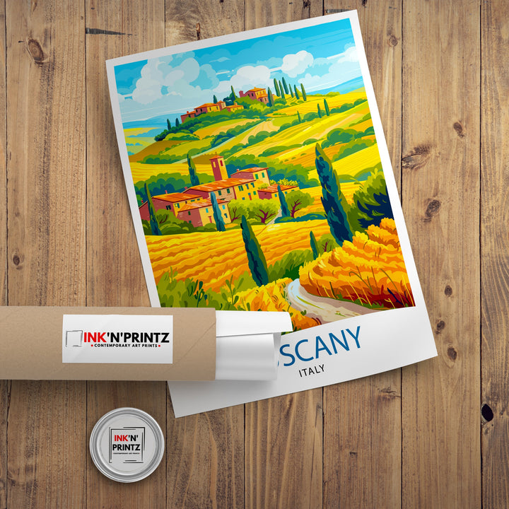 Tuscany Italy Travel Poster