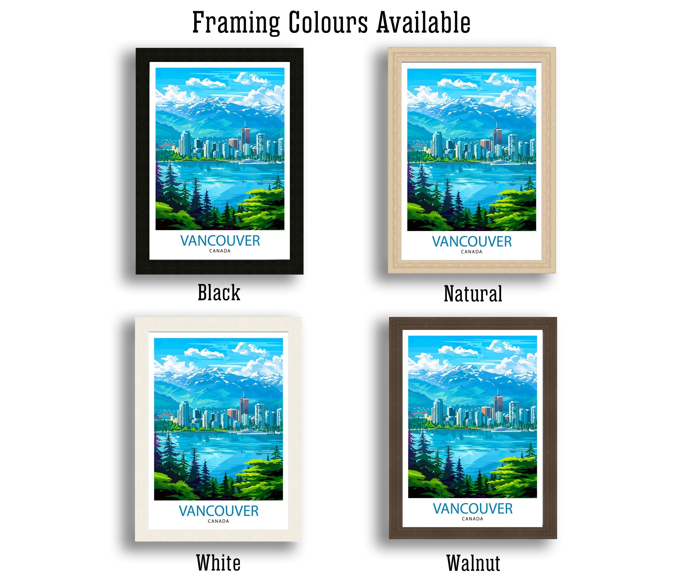 Vancouver Travel Print Vancouver Wall Decor Vancouver Home Living Decor Vancouver Illustration Travel Poster, Gift For Vancouver, Canada