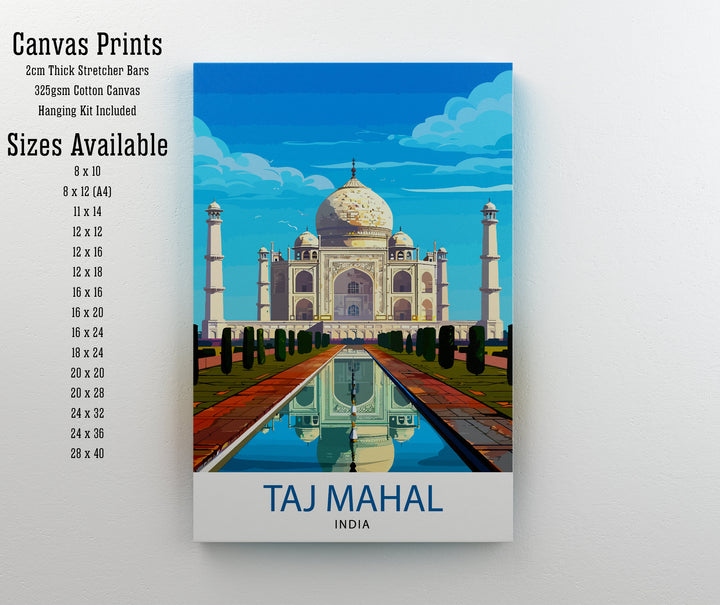 Taj Mahal India Travel Print Wall Decor Wall Art Taj Mahal Wall Hanging Home Décor Taj Mahal Gift Art Lovers India Art Lover Gift Print Art