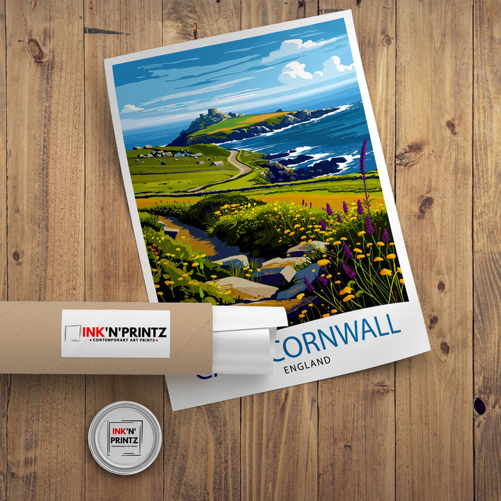 Cape Cornwall England Travel Poster