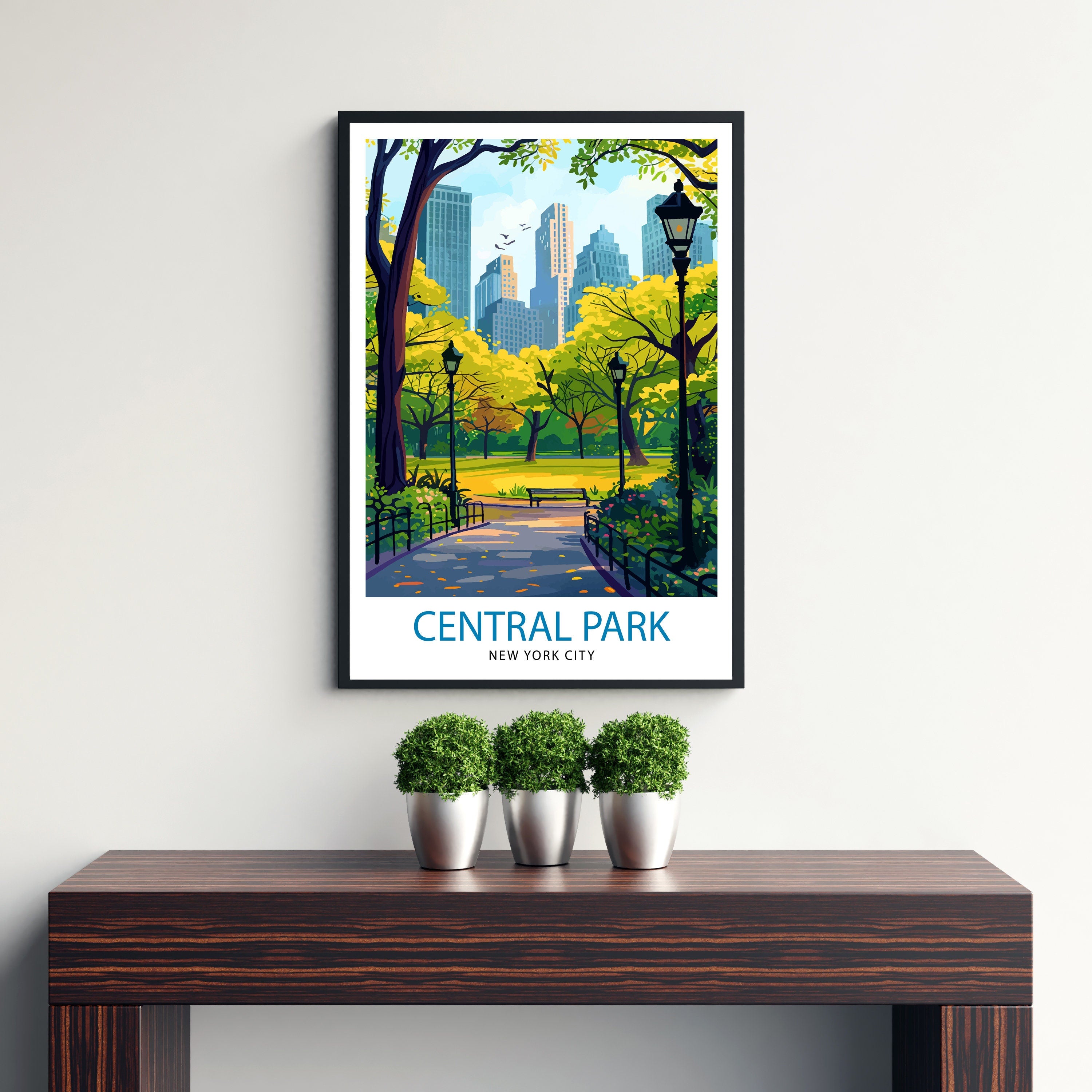 Central Park New York Travel Print| Central Park Wall Decor Central Park Poster NYC Travel Prints Central Park Art Print Central Park
