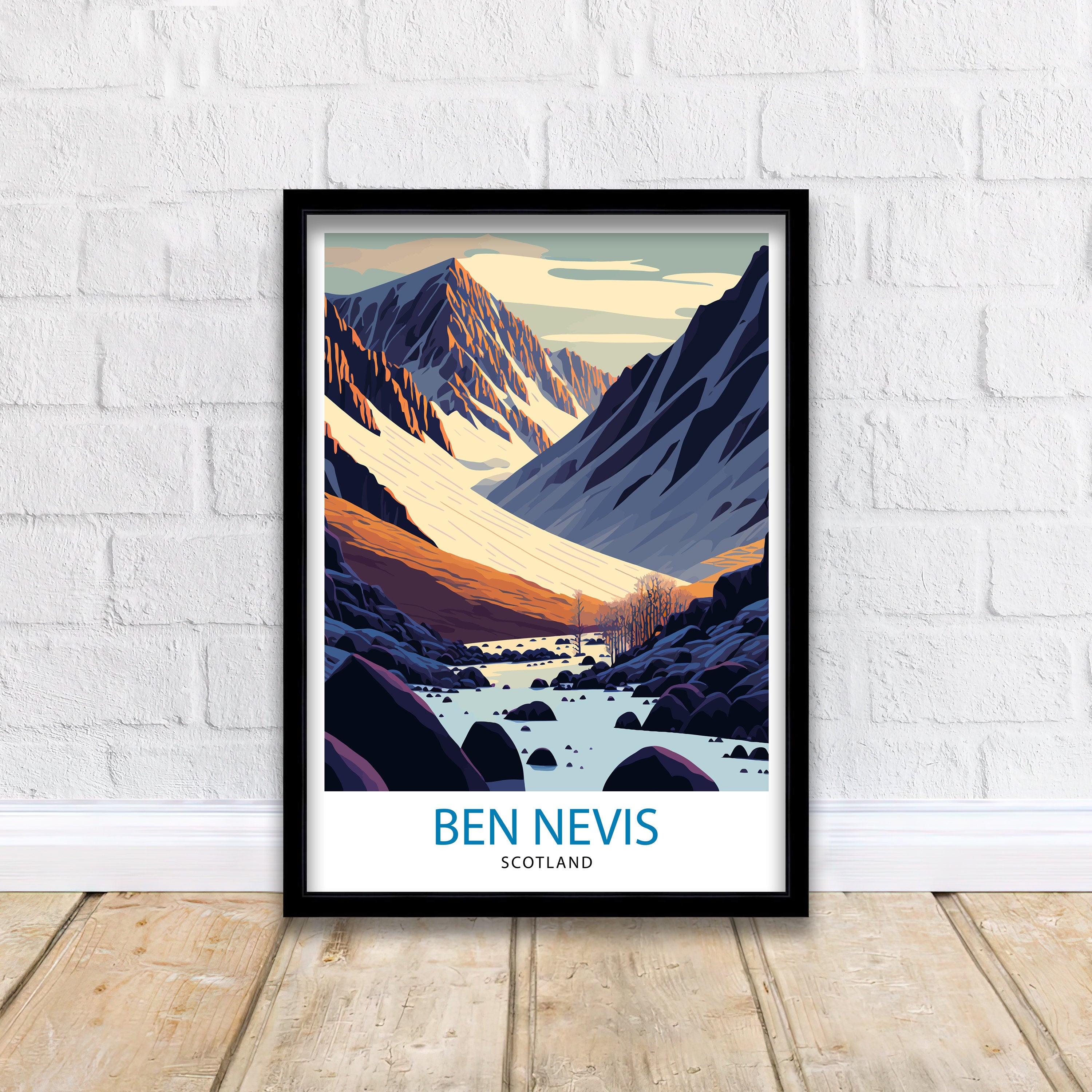 Ben Nevis Scotland Print, Scottish Highlands Wall Art
