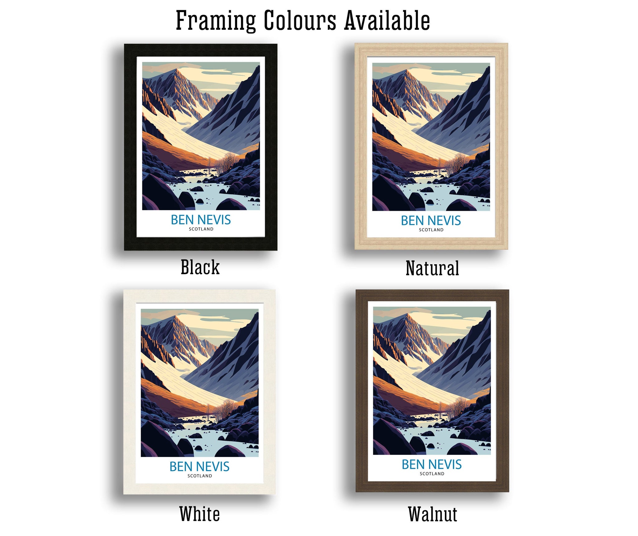 Ben Nevis Scotland Print, Scottish Highlands Wall Art