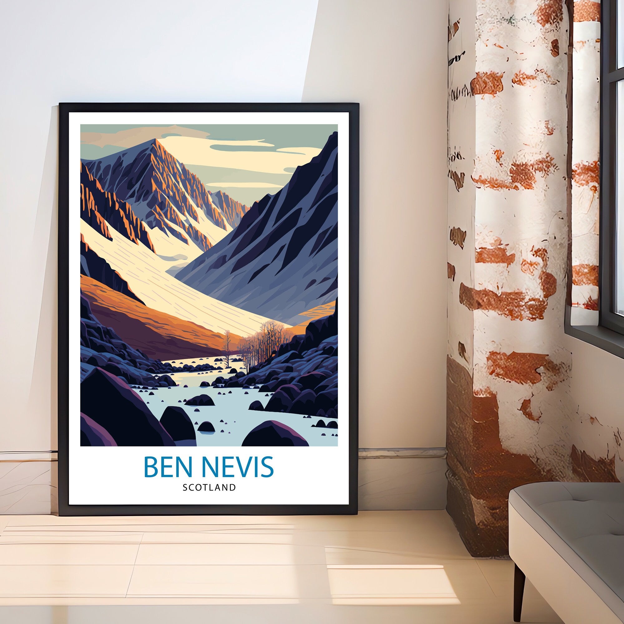 Ben Nevis Scotland Print, Scottish Highlands Wall Art