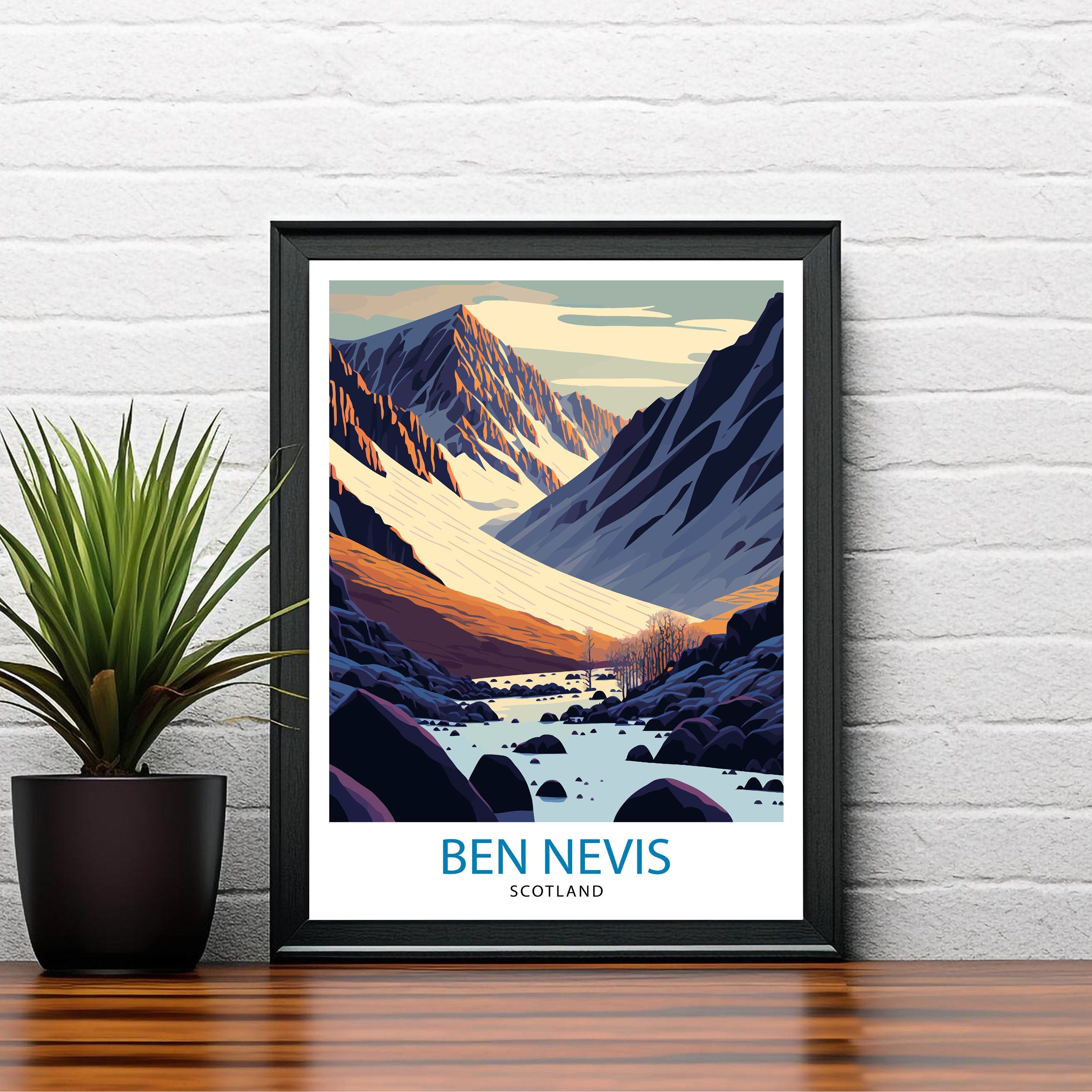 Ben Nevis Scotland Print, Scottish Highlands Wall Art