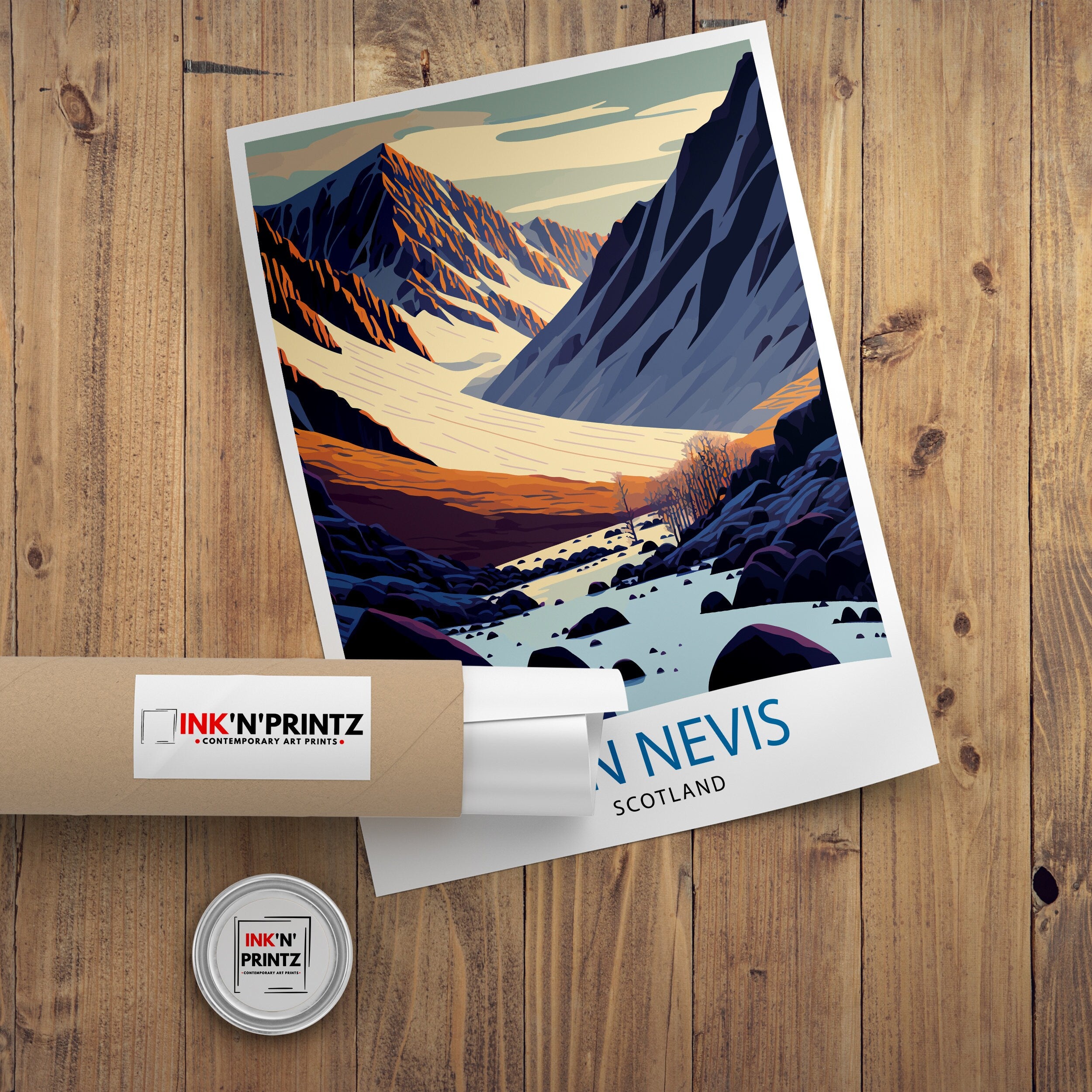 Ben Nevis Scotland Print, Scottish Highlands Wall Art