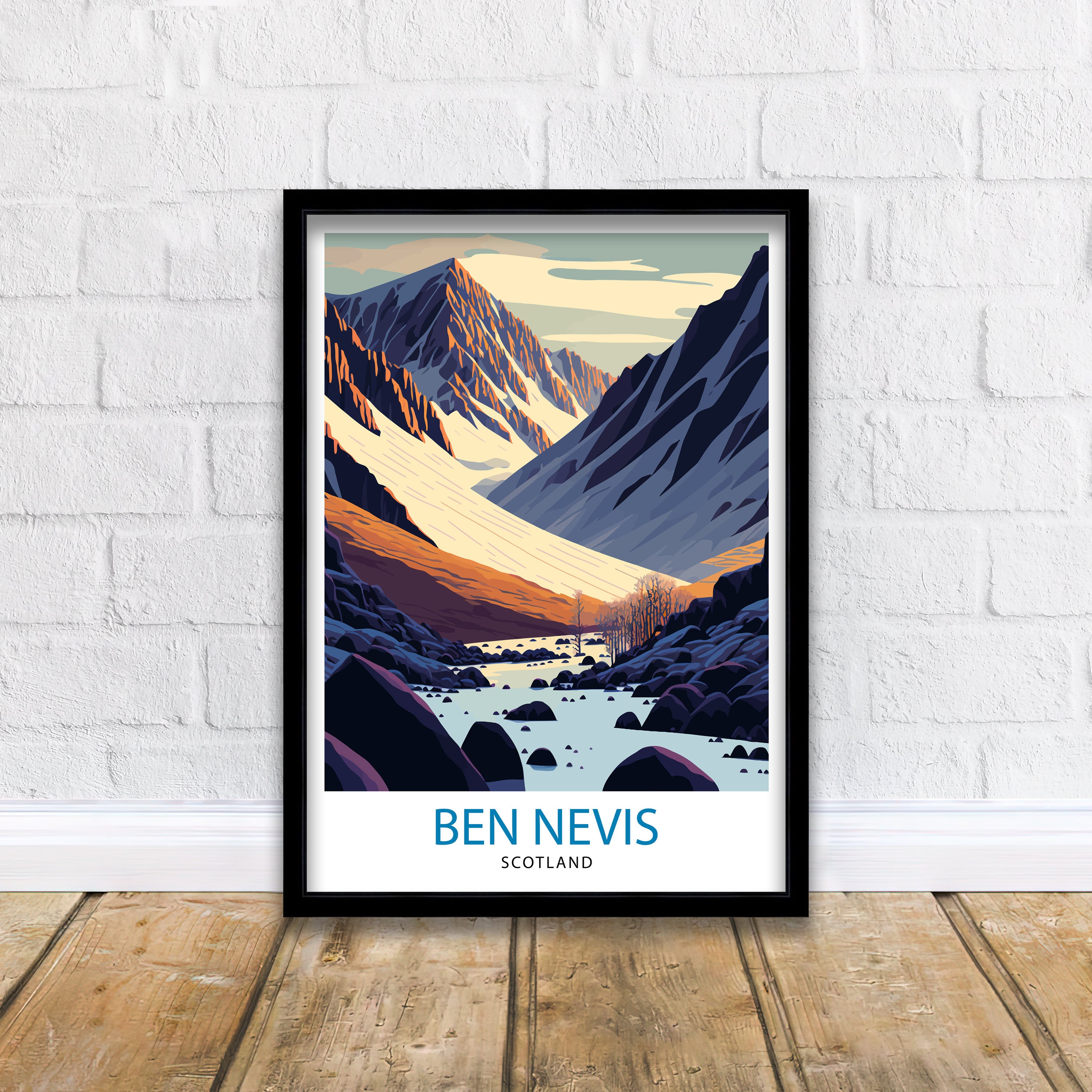 Ben Nevis Scotland Print, Scottish Highlands Wall Art