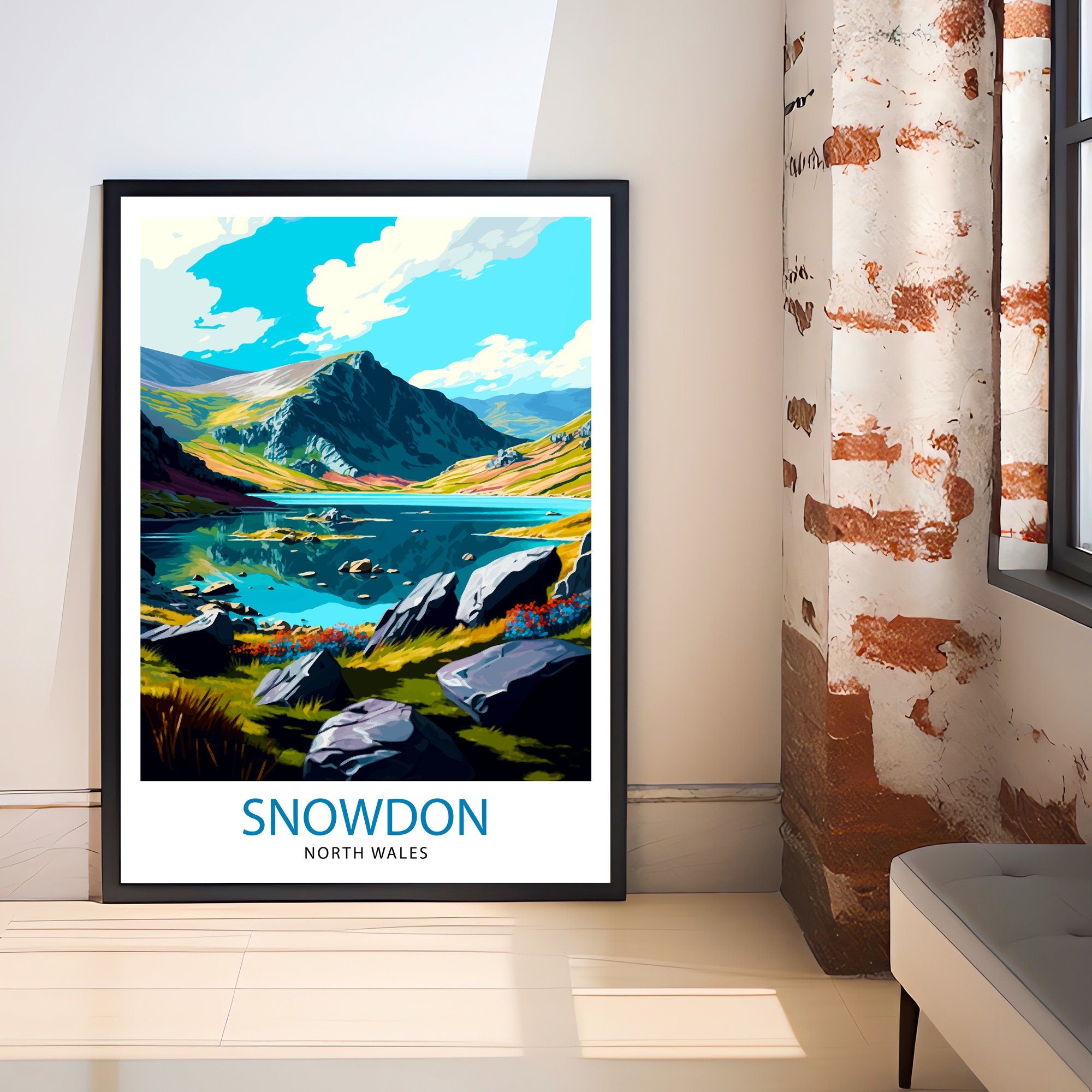 Snowdonia National Park Art Print | Wales Travel Poster