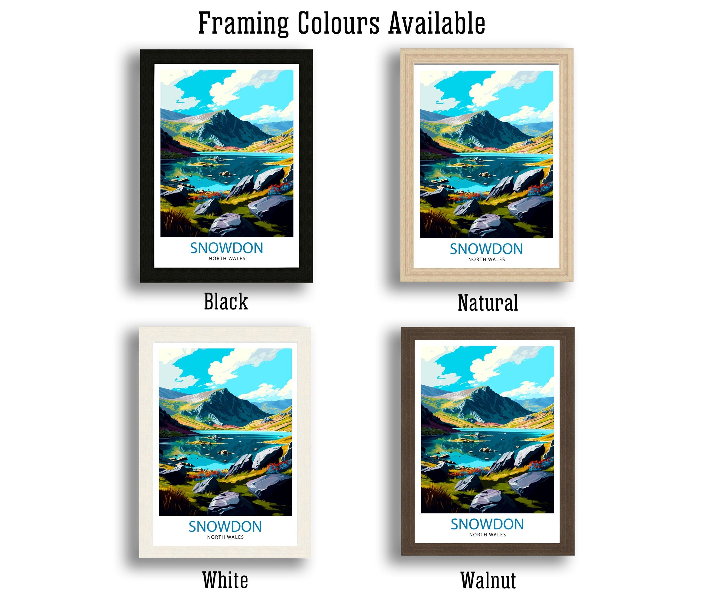 Snowdonia National Park Art Print | Wales Travel Poster