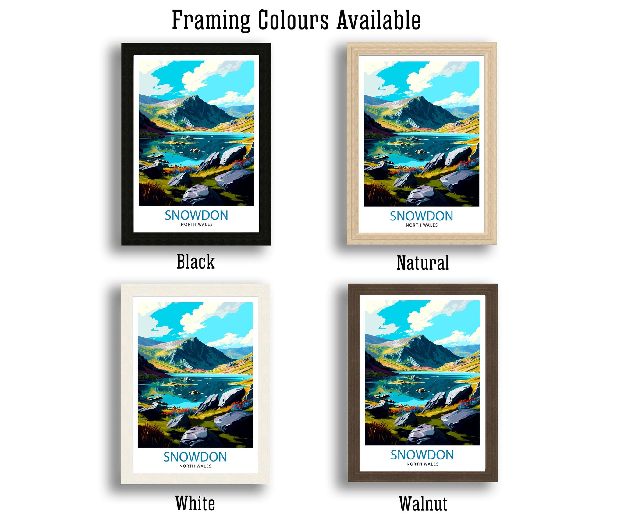 Snowdonia National Park Art Print | Wales Travel Poster