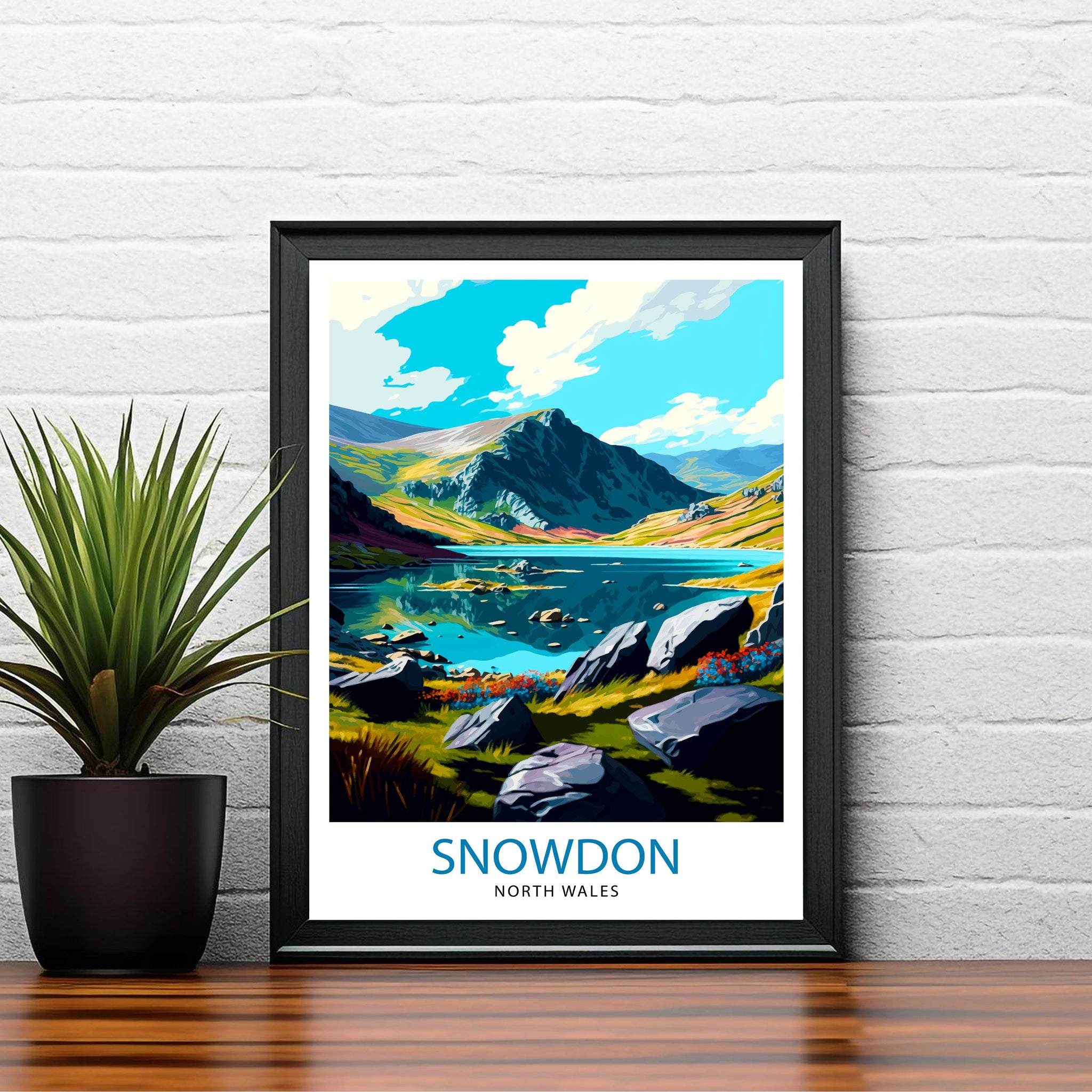 Snowdonia National Park Art Print | Wales Travel Poster