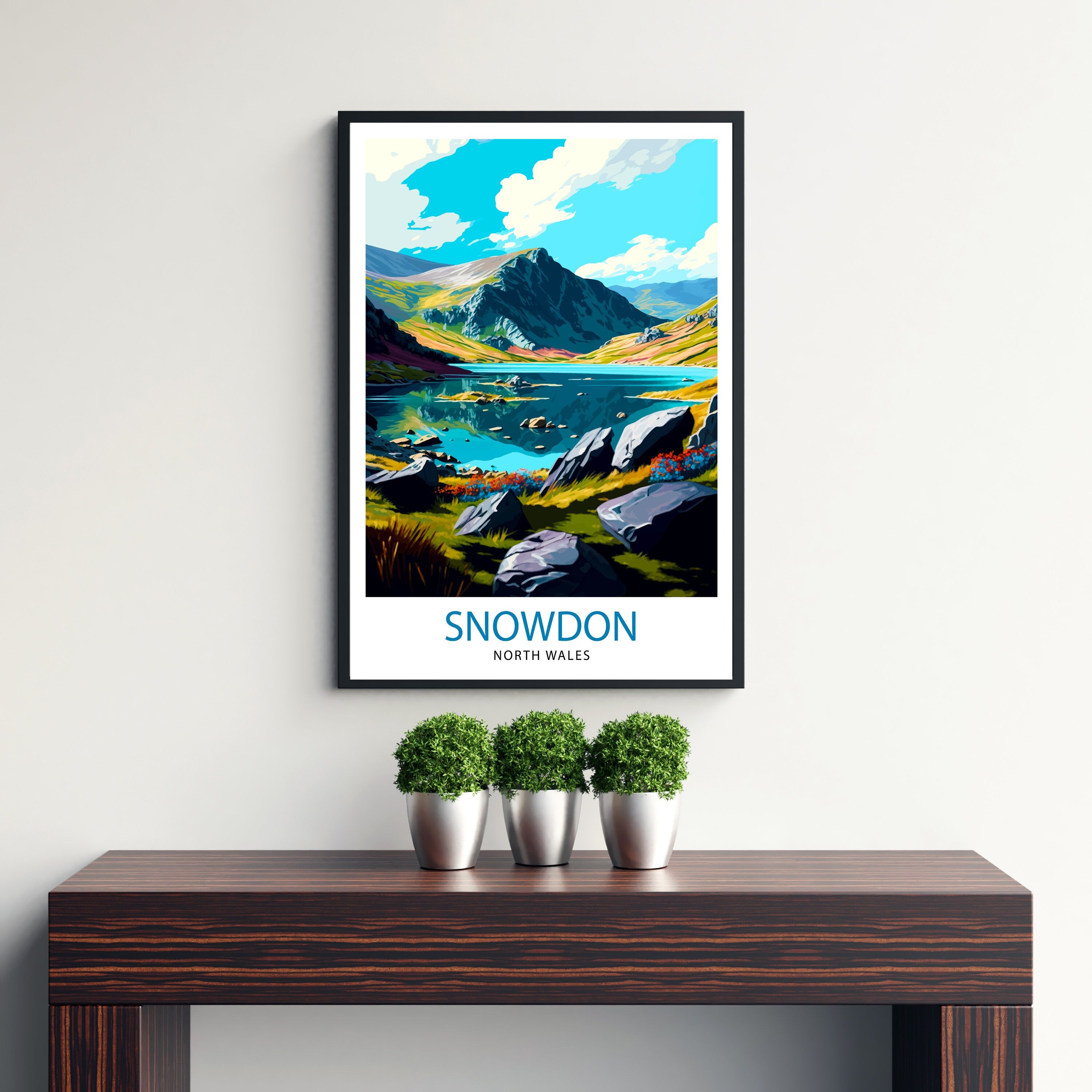 Snowdonia National Park Art Print | Wales Travel Poster